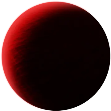 a red sphere with a white background
