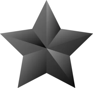 a black star on white background
