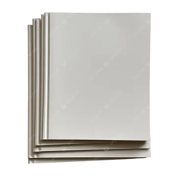 two sheets of white paper on a white background