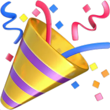 a party hat with streamers