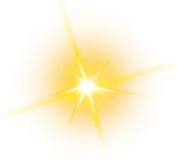 a bright yellow star on a white background