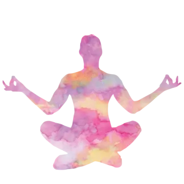 a silhouette of a person in a yoga pose
