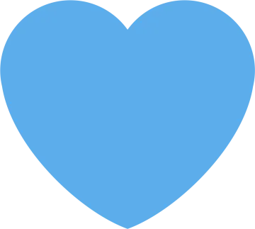 a blue heart on a white background