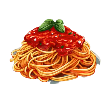 a plate of spaghetti with tomato sauce