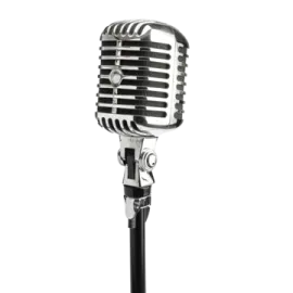 a microphone on a white background