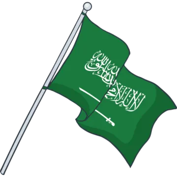 a saudi flag with the word saudi on it