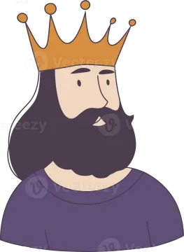 a man with a crown on his head