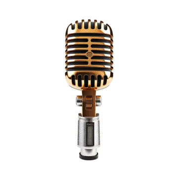 an old fashioned microphone on a white background