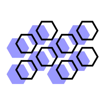 a blue and black hexagon pattern