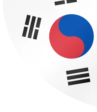 a clock with the flag of south korea on it