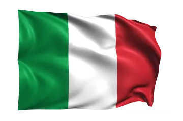 the flag of italy waving in the wind