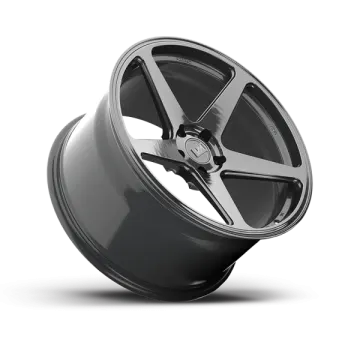 a black wheel on a white background