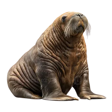 a waly seal in front of a white background