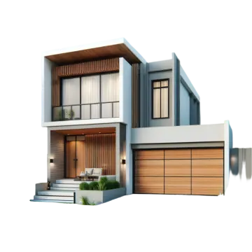 a 3d rendering of a modern house