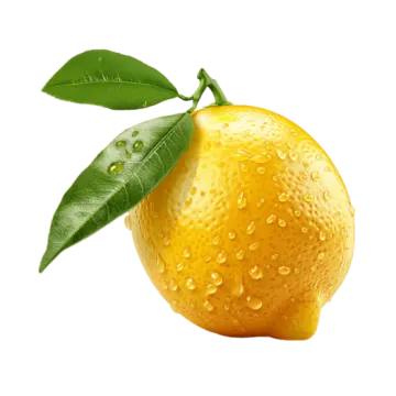 a yellow lemon with water droplets on it
