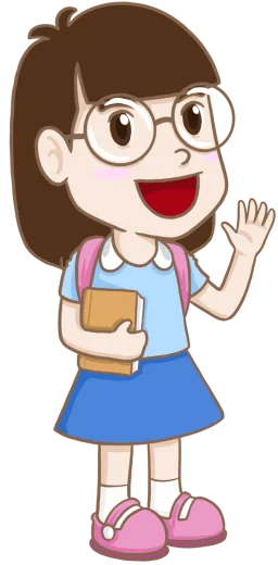 a girl with glasses and a book