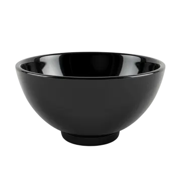 a black bowl on a white background