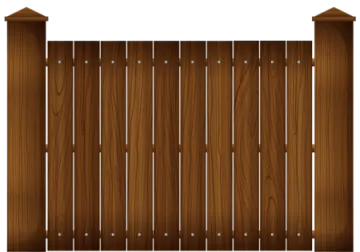 a wooden fence on a white background
