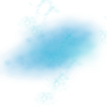 a blue cloud in the shape of a heart