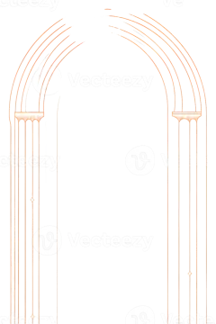 a line drawing of an arch