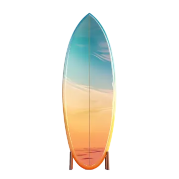 a surfboard on a white background