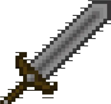 a pixeled sword