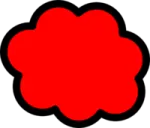 a red flower on a white background