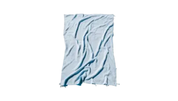 a blue scarf on a white background