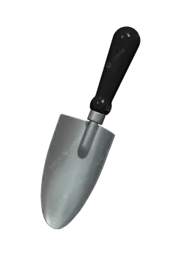a shovel on a white background