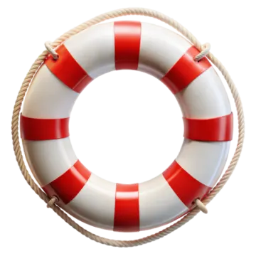 red and white life preserveer