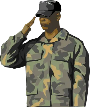 a soldier salutes his salute