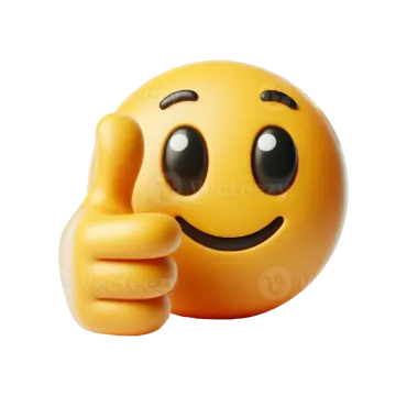 a smiley face with a thumbs up