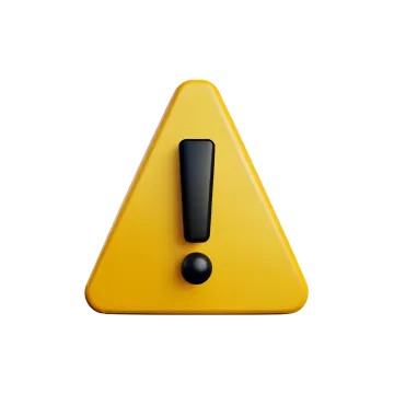a yellow warning sign with a black button