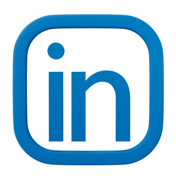 a blue linked icon on a white background