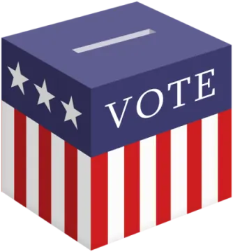 a voting box with the word vote on it