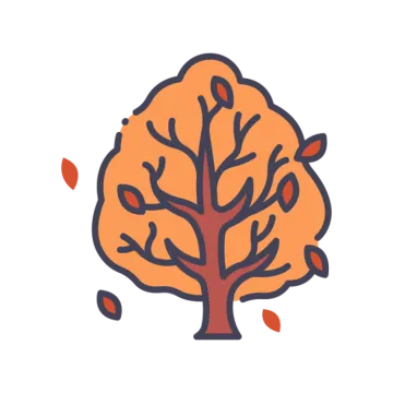 an orange tree with leaves on it