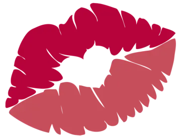 a red lipstick with a white background