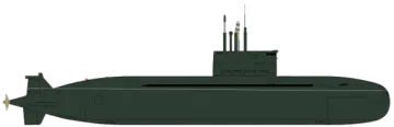 a drawing of a submarine