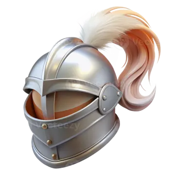 a helmet with feathers on it