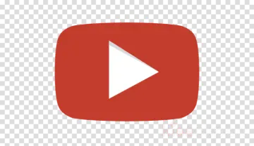 a red youtube logo on a transparent background