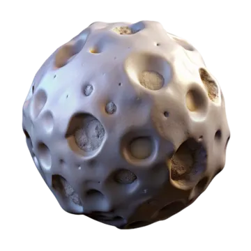 a white sphere with holes on it