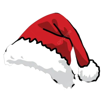 a santa hat on a white background