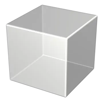 a white cube is shown in this image