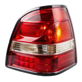 a rear light with red and white lights
