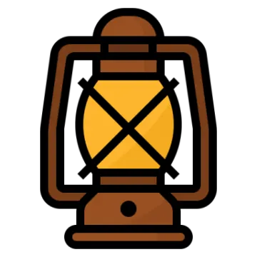 a lantern on a white background