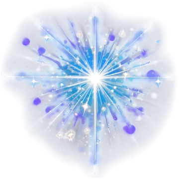 a blue star burst on a white background