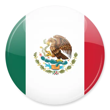 a button with the flag of mexico