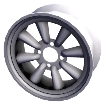 a car wheel on a white background