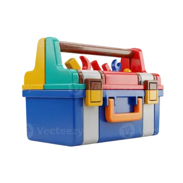 a plastic tool box with tools in it
