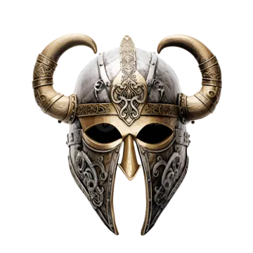 an image of a viking helmet with horns